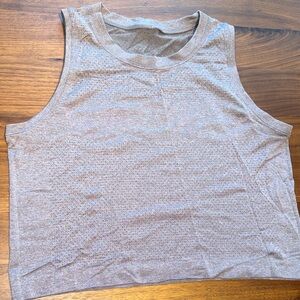 lululemon athletica purple-gray cropped muscle tank